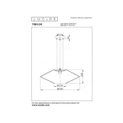 Lucide TREVOR Hanglamp-Opaal-Ø50-1xE27-60W-Glas
