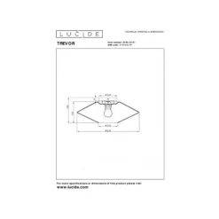 Lucide TREVOR Plafonnière-Opaal-Ø42-1xE27-60W-Glas