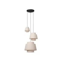 Lucide TRIBUTE Hanglamp-Beige-3xE27-40W-Stof