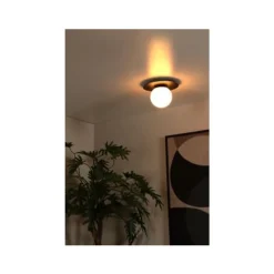 Lucide TRICIA Plafonnière-Zwart-Ø25-1xE27-15W-Metaal