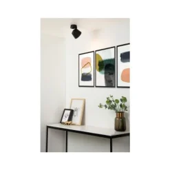 Lucide TRIGONO Plafondspot-Zwart-Ø10,5-1xGU10-50W-Metaal