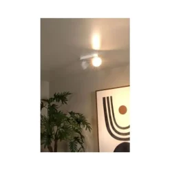 Lucide TRIGONO Plafondspot-Wit-2xGU10-50W-Metaal