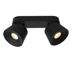Lucide TRIGONO Plafondspot-Zwart-2xGU10-50W-Metaal