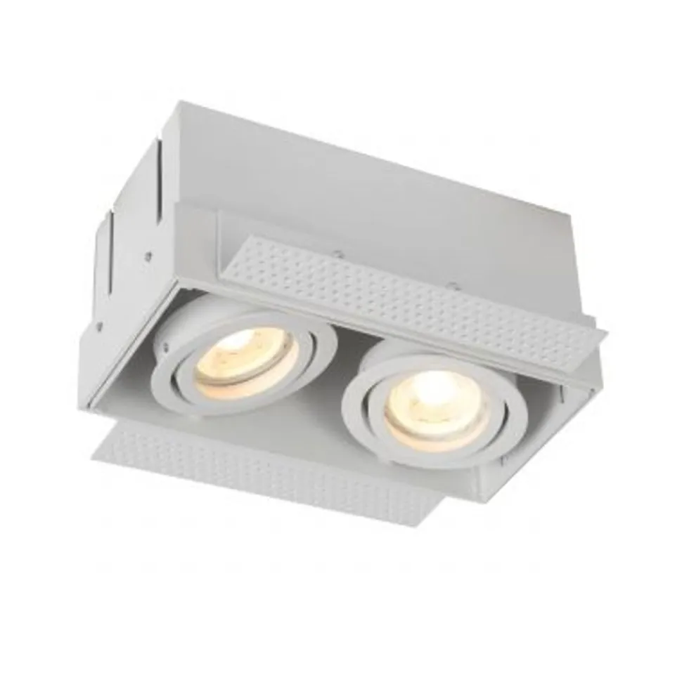 Lucide TRIMLESS - Inbouwspot - 2xGU10 - Wit Lucide