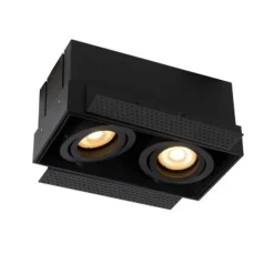 Lucide TRIMLESS - Inbouwspot - 2xGU10 - Zwart Lucide