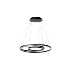 Lucide TRINITI - Hanglamp - Ø 80 cm - LED Dimb. - 1x125W 3000K - Zwart Lucide