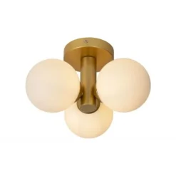 Lucide TRUDY Plafonnière Badk.-Mat Go.-Ø28-3xG9-40W-IP44