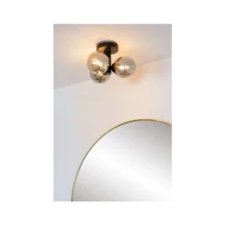 Lucide TRUDY Plafonnière Badk.-Zwart-Ø28-3xG9-40W-IP44