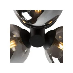 Lucide TRUDY Plafonnière Badk.-Zwart-Ø28-3xG9-40W-IP44