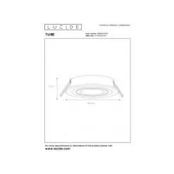 Lucide TUBE - Inbouwspot - Ø 9 cm - 1xGU10 - Wit