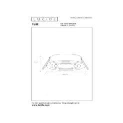 Lucide TUBE - Inbouwspot - Ø 9 cm - 1xGU10 - Mat chroom