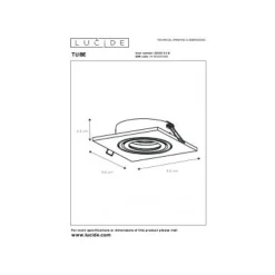 Lucide TUBE - Inbouwspot - 1xGU10 - Mat chroom