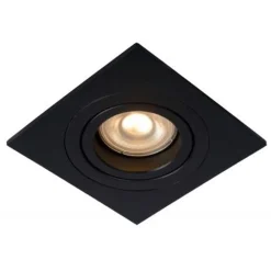 Lucide TUBE Inbouwspot GU10 Vierkant Ø9.2cm Zwart