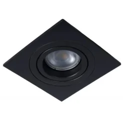Lucide TUBE Inbouwspot GU10 Vierkant Ø9.2cm Zwart
