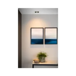 Lucide TUBE Inbouwspot GU10 Vierkant Ø9.2cm Zwart