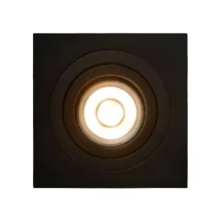 Lucide TUBE Inbouwspot GU10 Vierkant Ø9.2cm Zwart