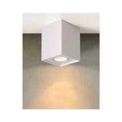 Lucide TUBE Spot GU10 Opbouw Vierk 9.6/9.6/12.5cm Wit