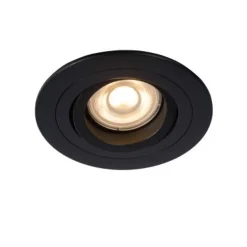 Lucide TUBE Spot Inbouw Rond D9cm GU10 excl Zwart