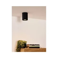 Lucide TUBE Spot Opbouw GU10 Rond D9.6 H12.5cm Zwart