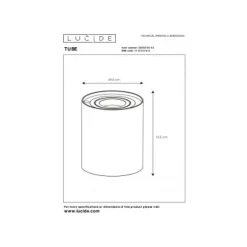 Lucide TUBE Tafellamp-Mat Go.-Ø9,6-LED Dimb.-1xGU10-5W