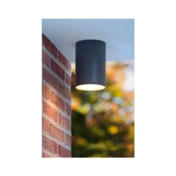 Lucide TUBIX - Plafondspot Buiten - Ø 10,8 cm - 1xE27 - IP54 - Antraciet