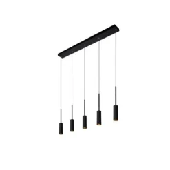 Lucide TUBULE Hanglamp Led 5x7W 2700K Zwart
