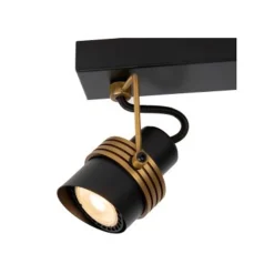 Lucide TUNDRAN Plafondspot-Zwart-2xGU10-5W-Metaal