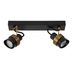 Lucide TUNDRAN Plafondspot-Zwart-2xGU10-5W-Metaal