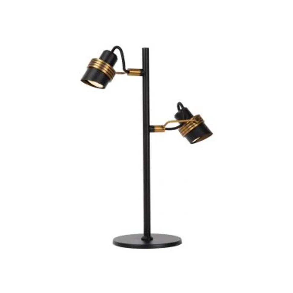 Lucide TUNDRAN Tafellamp-Zwart-2xGU10-5W-Metaal