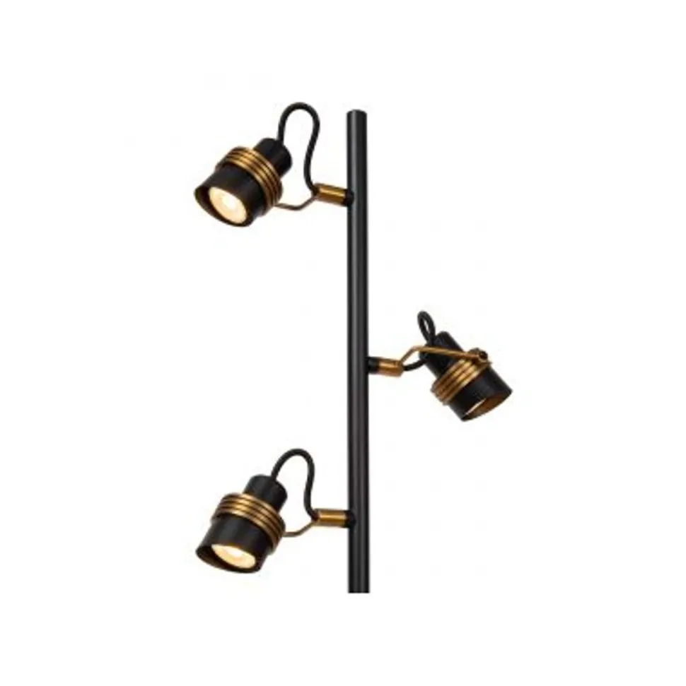 Lucide TUNDRAN Vloerlamp-Zwart-3xGU10-5W-Metaal
