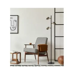 Lucide TUNDRAN Vloerlamp-Zwart-3xGU10-5W-Metaal