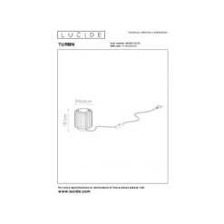 Lucide TURBIN - Tafellamp - Ø 10,6 cm - LED - 1x5W 3000K - Mat Goud / Messing Lucide