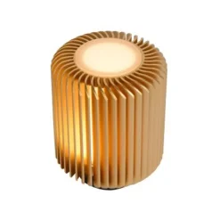 Lucide TURBIN - Tafellamp - Ø 10,6 cm - LED - 1x5W 3000K - Mat Goud / Messing Lucide
