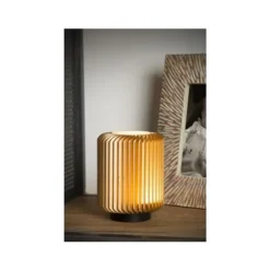 Lucide TURBIN - Tafellamp - Ø 10,6 cm - LED - 1x5W 3000K - Mat Goud / Messing Lucide