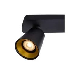 Lucide TURNON - Plafondspot - LED Dim to warm - GU10 - 2x5W 2200K/3000K - Zwart Lucide
