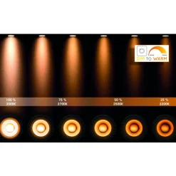 Lucide TURNON - Plafondspot - LED Dim to warm - GU10 - 3x5W 2200K/3000K - Zwart Lucide