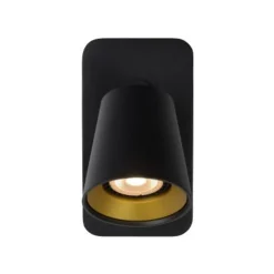 Lucide TURNON - Wandspot - LED Dim to warm - GU10 - 1x5W 2200K/3000K - Zwart Lucide