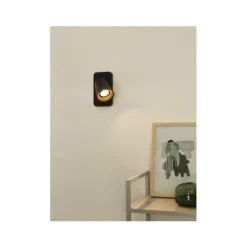 Lucide TURNON - Wandspot - LED Dim to warm - GU10 - 1x5W 2200K/3000K - Zwart Lucide
