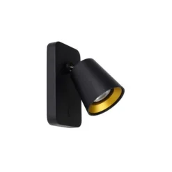 Lucide TURNON - Wandspot - LED Dim to warm - GU10 - 1x5W 2200K/3000K - Zwart Lucide