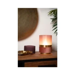 Lucide TUSSE - Tafellamp - Ø 15 cm - 1xE14 - Roze