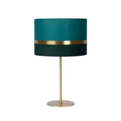 Lucide TUSSE. Tafellamp-Groen-Ø30-1xE14-40W-Linnen