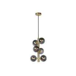 Lucide TYCHO - Hanglamp - Ø 25,5 cm - 6xG9 - Mat Goud / Messing