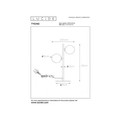 Lucide TYCHO - Tafellamp - 2xG9 - Zwart