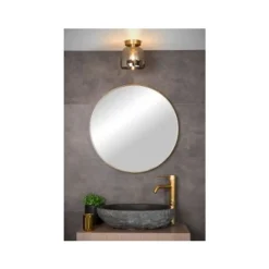 Lucide TYLER - Plafonnière Badkamer - Ø 16,1 cm - 1xG9 - IP44 - Mat Goud / Messing