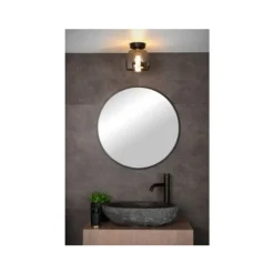 Lucide TYLER - Plafonnière Badkamer - Ø 16,1 cm - 1xG9 - IP44 - Zwart