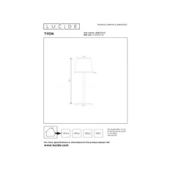 Lucide TYON Tafellamp Buiten-Mat Go.-LED Dimb.-2W