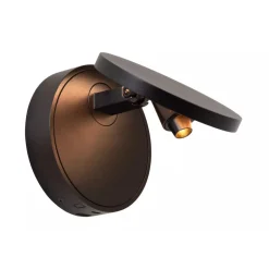 Lucide UFOR Wandlamp-Zwart-LED Dimb.-5,7W-1800K/3000K