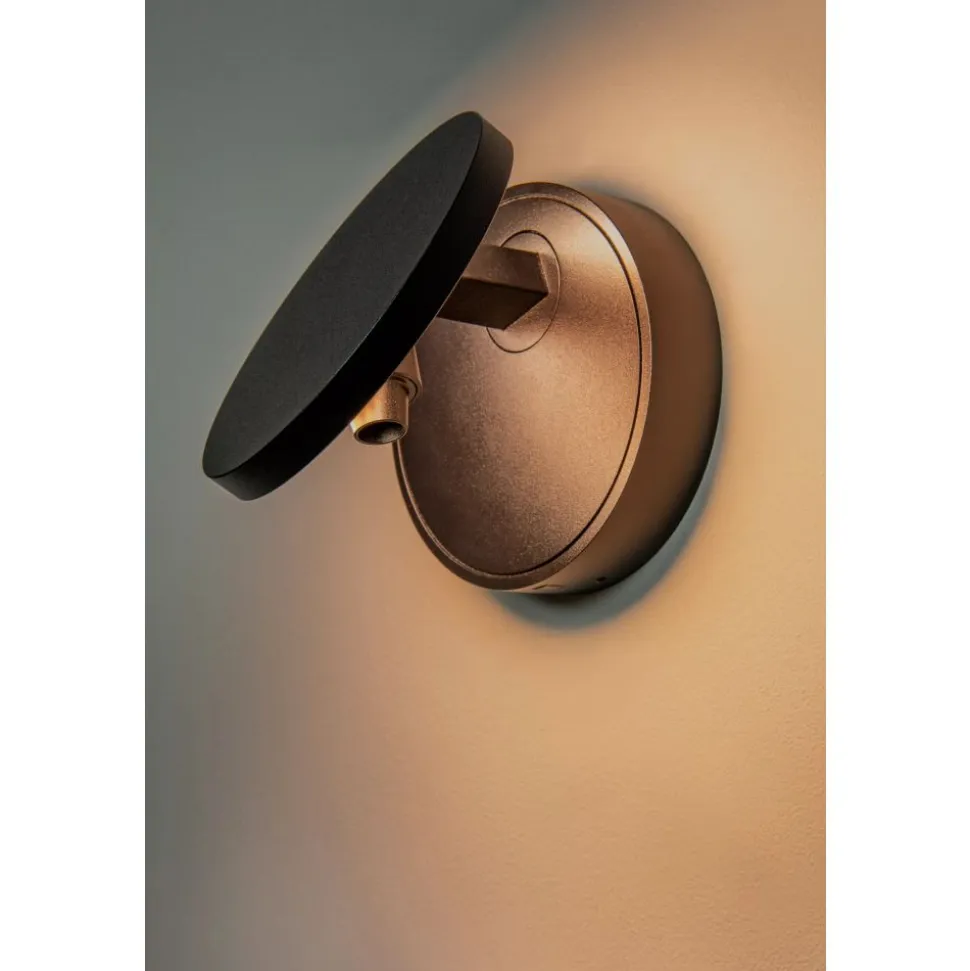 Lucide UFOR Wandlamp-Zwart-LED Dimb.-5,7W-1800K/3000K