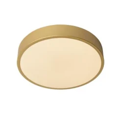Lucide UNAR Plafonnière-Mat Go.-Ø30-LED Dimb.-18W-2700K