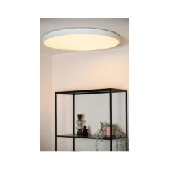 Lucide UNAR Plafonnière-Wit-Ø80-LED Dimb.-80W-2700K